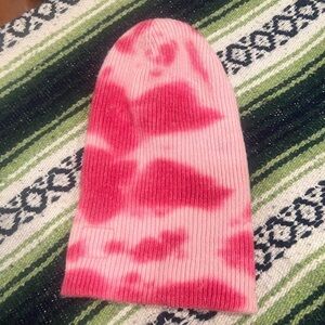 Unk Pink Tie-Dye Knit Beanie